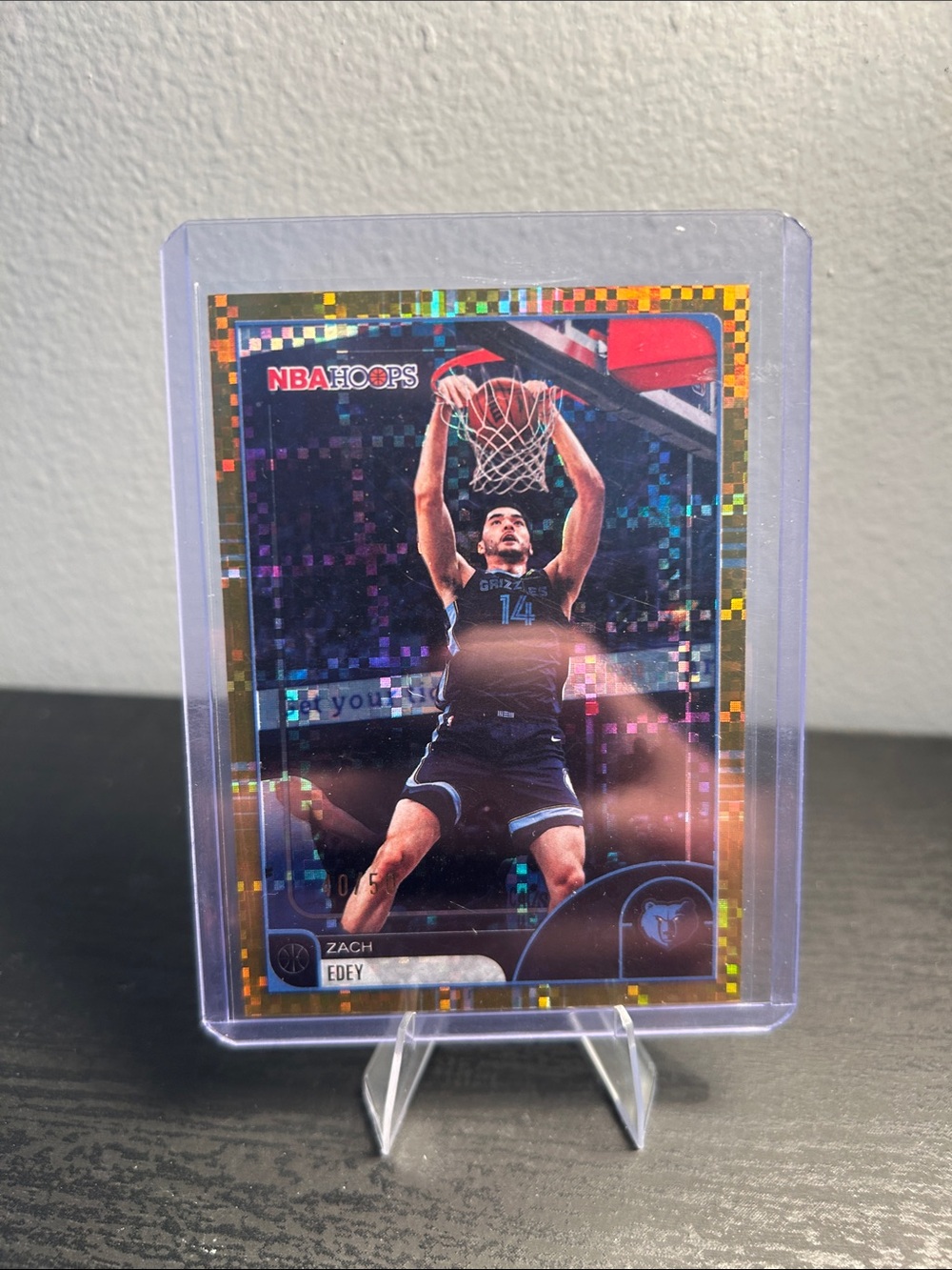Zach Edey NBA Hoops Gold Xfractor Holographic 40/50 Memphis grizzlies